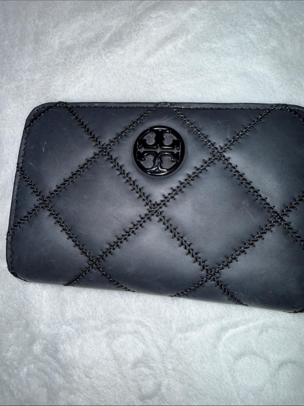 Tory Burch Black Quilted Wallet - Picture 2 of 7